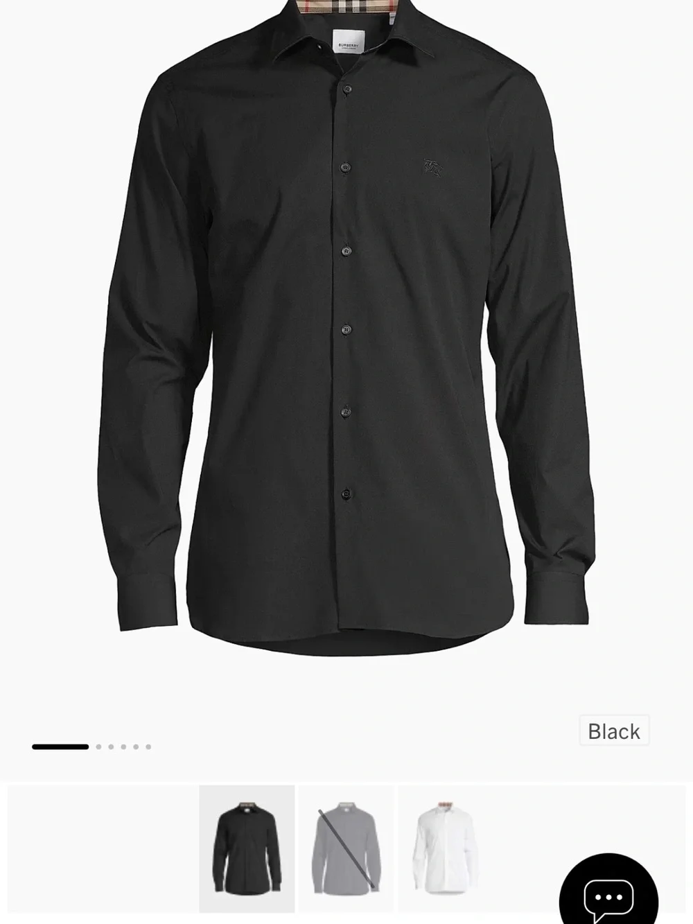 Burberry Black Long-Sleeve Dress Shirt - Picture 1 of 4